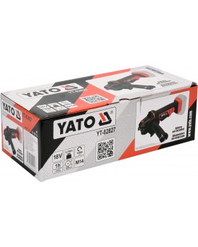 Шлифмашинка угловая аккумуляторная Yato YT-82826 LI-ION 18 В, 2 Ач-foto4