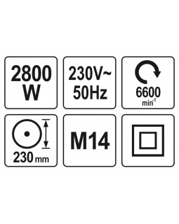 Шлифмашинка угловая Yato 2800 ВТ-foto4