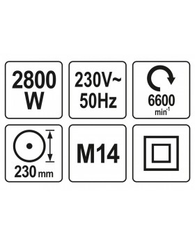 Шлифмашинка угловая Yato 2800 ВТ-foto4