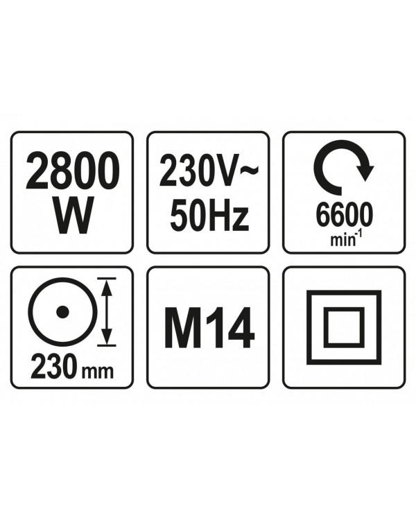 Шлифмашинка угловая Yato 2800 ВТ