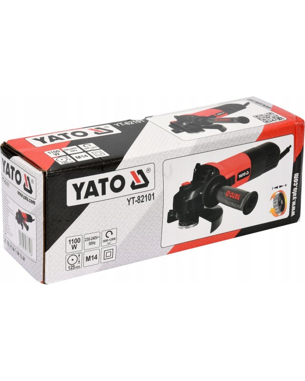 Шлифмашинка угловая Yato 1100 ВТ YT-82101 с регулировкой оборотов