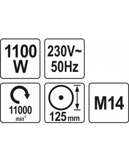 Шлифмашинка угловая Yato 1100 ВТ-foto4