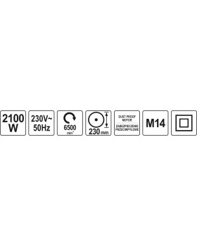 Шлифмашинка угловая Yato 2100 ВТ-foto4