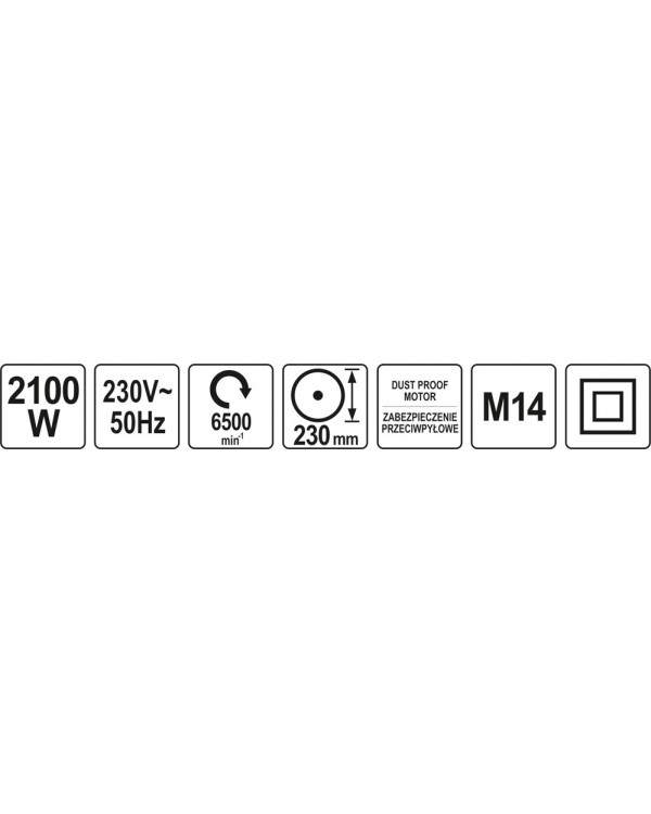 Шлифмашинка угловая Yato 2100 ВТ