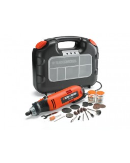 Универсальный электроинструмент BLACK+DECKER RT650KA-QS 90 ВТ + 87 аксесуаров
