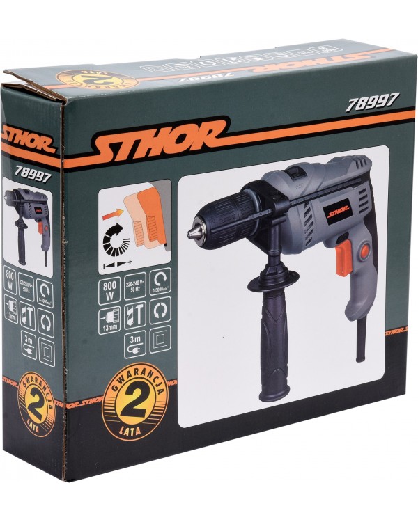 Дрель ударная STHOR 800 ВТ, 78997