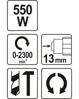 Дрель ударная YATO 550 ВТ, YT-82030-foto4
