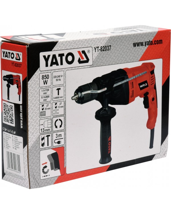 ДРЕЛЬ УДАРНАЯ YATO 850 ВТ, YT-82037