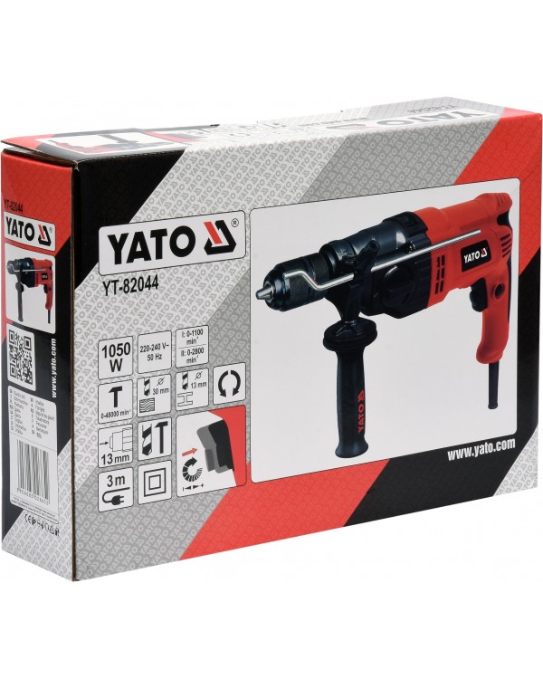 Дрель ударная YATO 1050 ВТ, YT-82044