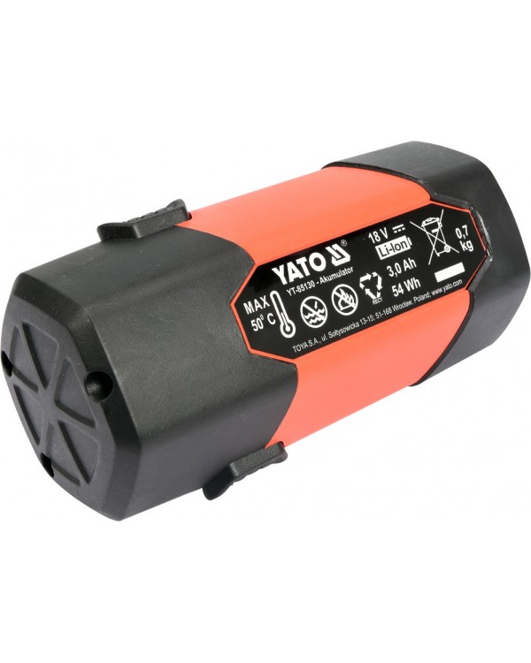 Аккумулятор YATO LI-ION 18 В 3 АЧ, для YT-85080, 85100, 85110, 85120