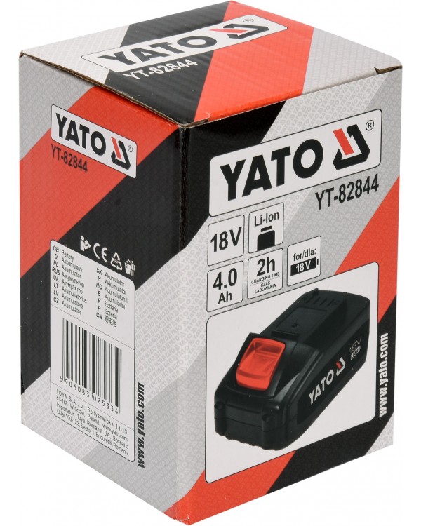 Аккумулятор универсальный YATO LI-ION 18 В 4 АЧ.