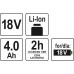 Аккумулятор универсальный YATO LI-ION 18 В 4 АЧ.