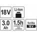 Аккумулятор универсальный YATO LI-ION 18 В 3 АЧ