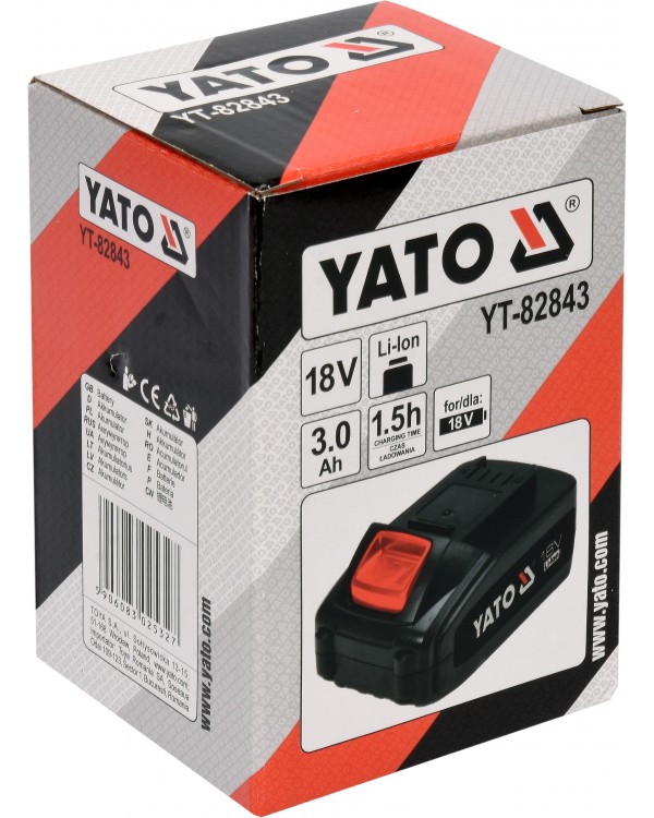 Аккумулятор универсальный YATO LI-ION 18 В 3 АЧ