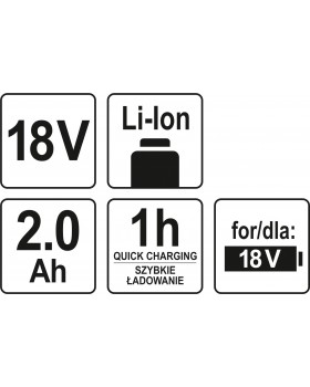 Аккумулятор универсальный YATO LI-ION 18 В 2 АЧ-foto3