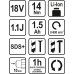 Перфоратор аккумуляторный STHOR 78968, (2 аккумулятора 1.5 Ач в комплекте)
