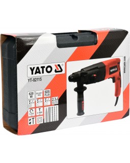 Перфоратор 620 Вт, YATO YT-82115 (в кейсе с акссесуарами)-foto4