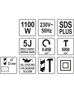 Перфоратор YATO 1100 Вт, YT-82123-foto4