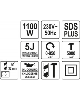 Перфоратор YATO 1100 Вт, YT-82123-foto4