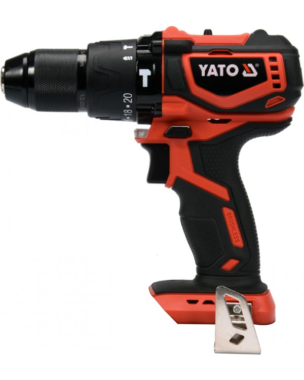 Шуруповерт-дрель ударный, с бесщеточным двигателем YATO YT-82797 (без аккумуляторов)