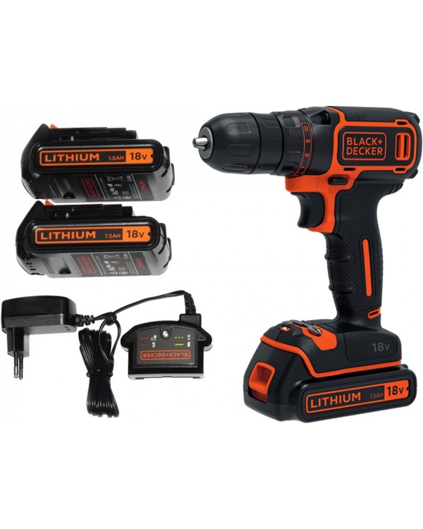 Шуруповерт-дрель BLACK+DECKER BDCDC18B-QW 