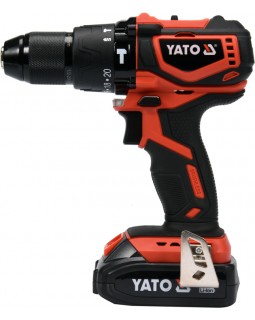 Шуруповерт-дрель ударный, с бесщеточным двигателем YATO YT-82796 (в кейсе с аккумулятором 2 Ач)-foto2