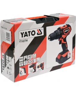 Шуруповерт-дрель, с бесщеточным двигателем YATO YT-82794 (в кейсе с аккумулятором)-foto7