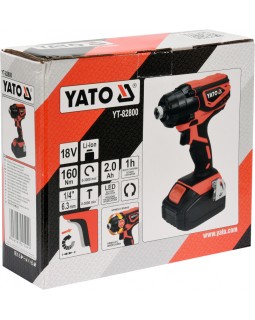 Шуруповерт ударный YATO 160 Нм, YT-82800 (в кейсе с аккумулятором)-foto3