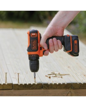 Шуруповерт-дрель аккумуляторный BLACK+DECKER BDCDD12B (в кейсе+ 2 аккумулятора)-foto9