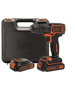 Шуруповерт-дрель аккумуляторный BLACK+DECKER BDCDC18KB (в кейсе + 2 аккумулятора)-foto3