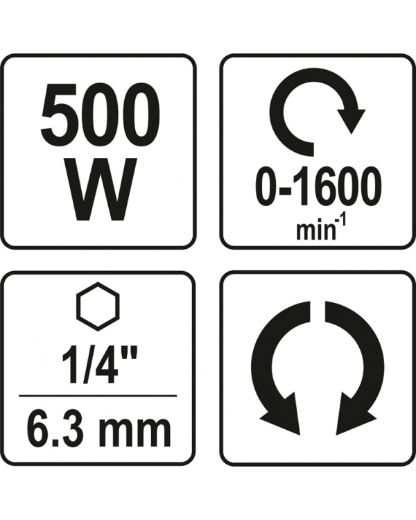 Шуруповерт YATO 500 Вт, YT-82070