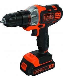 Шуруповерт-дрель аккумуляторный BLACK+DECKER MT218KB-QW (в кейсе с аксессуарами + 2 аккумулятора)