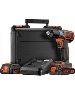 Шуруповерт-дрель аккумуляторный BLACK+DECKER ASD18KB (в кейсе + 2 аккумулятора)