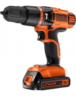 Шуруповерт-дрель аккумуляторный с бесщеточным двигателем BLACK+DECKER BL186KB-QW (в кейсе + 2 аккумулятора)