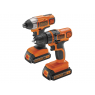 Набор шуруповерт и гайковерт аккумуляторные Black+Decker BDCDDIM18B-QW (в сумке + 2 аккумулятора)