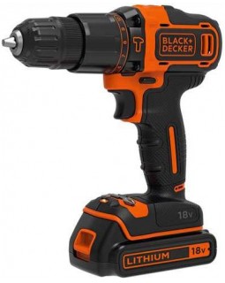 Шуруповерт-дрель аккумуляторный BLACK+DECKER BDCHD18KB-QW (в кейсе + 2 аккумулятора)