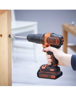 Шуруповерт-дрель аккумуляторный BLACK+DECKER BDCHD18KB-QW (в кейсе + 2 аккумулятора)-foto3