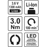Отвертка аккумуляторная STHOR 78150