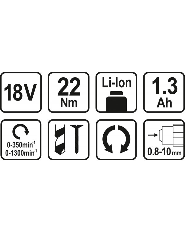 Шуруповерт аккумуляторный STHOR 78972 (в кейсе + 2 аккумулятора)