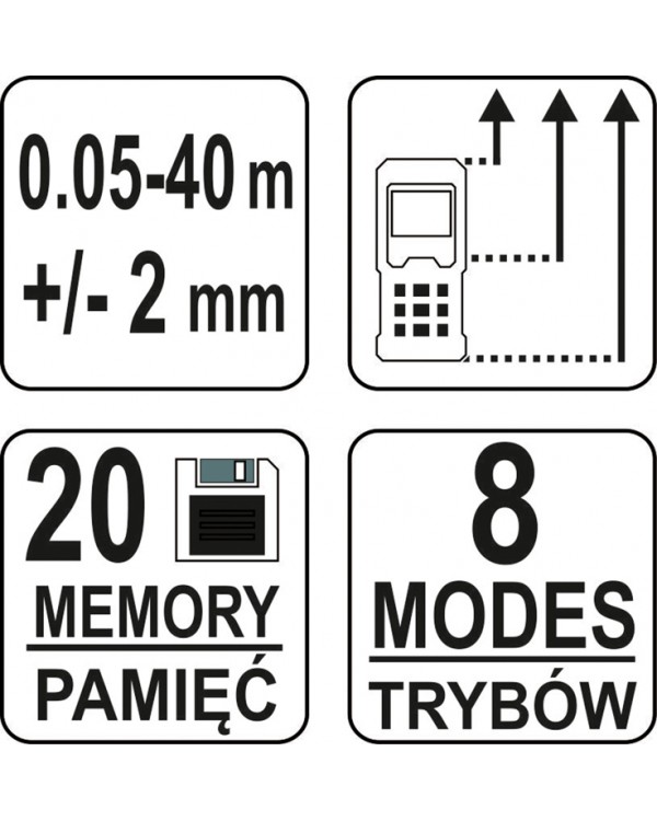 Дальномер лазерный STHOR 81790 (0.05 - 40 метров)