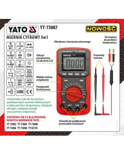 Мультиметр цифровой YATO YT-73087-foto4