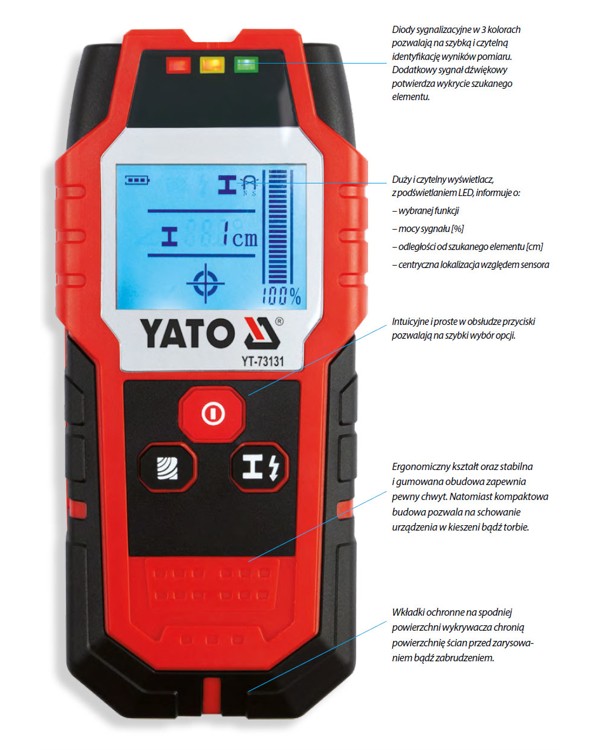 Детектор цифровой скрытых и неоднородных материалов YAYO YT-73131
