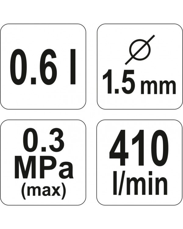 Краскопульт YATO HVLP, 1.5 мм