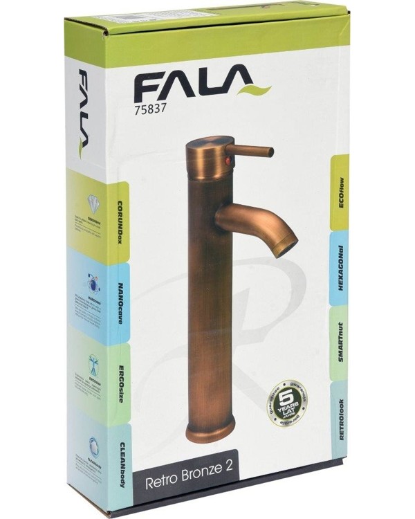 Смеситель для раковины с шарнирным регулятором FALA "RETRO BRONZE 2" 75837