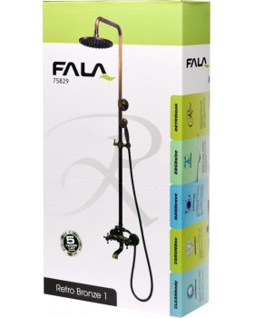Смеситель для душа латунный, с шарнирным регулятором FALA "RETRO BRONZE 2"-foto9