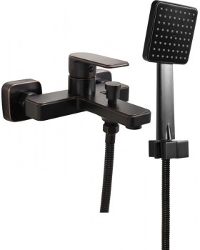 Смеситель для ванны латунный, с шарнирным механизмом FALA RETRO BLACK 3