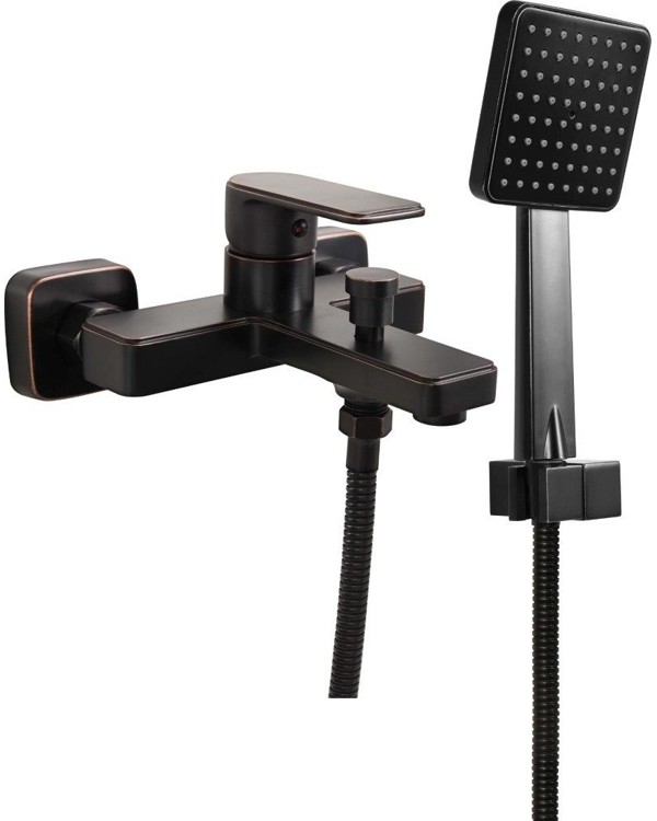 Смеситель для ванны латунный, с шарнирным механизмом FALA RETRO BLACK 3