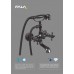 Смеситель для ванны латунный, с шарнирным механизмом FALA RETRO BLACK 1