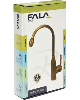 Смеситель для раковины с шарнирным регулятором FALA "RETRO BRONZE 1"-foto3