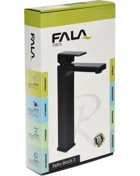 Смеситель для раковины латунный, с шарнирным регулятором FALA "RETRO BLACK 3"-foto4